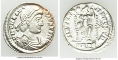 Ancients Roman Imperial Theodosius I, Eastern Roman Empire (AD 379-395). AR siliqua (18mm, 1.87 gm, 1h). Choice VF, flan crack. Trier, 2nd officina, AD 378-388. D N THEODO-SIVS P F AVG (AV ligate), pe