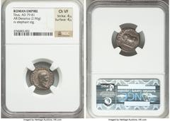 Ancients Roman Imperial Titus, as Augustus (AD 79-81). AR denarius (17mm, 2.96 gm, 7h). NGC Choice VF 4/5 - 4/5. Rome, January-June AD 80. IMP TITVS CAES VESPASIAN AVG P M, laureate head of Titus righ