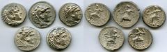 Ancients Ancient Lots ANCIENT LOTS. Greek. Macedonian Kingdom. Ca. 336-323 BC. Lot of five (5) AR tetradrachms. About VF. Includes: (5) Alexander III the Great (336-323 BC), AR tetradrachms. Lot of fi
