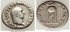 Ancients Roman Imperial Vitellius (July-December AD 69). AR denarius (19mm, 3.13 gm, 6h). Fine. Rome, late April-December AD 69. A VITELLIVS GERM IMP AVG TR P, laureate head of Vitellius right / XV VI