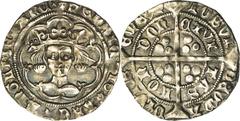 Henry VI, 1st Reign (1422-61) Groat, Leaf-pellet issue of 1445-54, Long Cross, S-1915, London mint, cross fleury (mintmark 9, variously used from 1435-60), Good EF, full round flan without cracks, cen