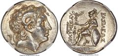 Ancients Greek THRACIAN KINGDOM. Lysimachus (305-281 BC). AR tetradrachm (30mm, 17.04 gm, 12h). NGC MS 5/5 - 4/5, Fine Style. Pergamum, ca. 287/6-282 BC. Diademed head of deified Alexander III right, 