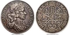Great Britain Charles II silver Proof Pattern "Reddite" Crown 1663 PR35 PCGS, S-3354B, ESC-431 (R5), L&S-7. By Thomas Simon. Struck en medaille, edge reads REDDITE . QVÆ . CÆSARIS . CÆSARI & CT. POST,