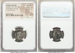 Ancients Roman Imperial Gordian I Africanus (March-April AD 238). AR denarius (20mm, 2.51 gm, 12h). NGC Choice VF 4/5 - 1/5. Rome. IMP M ANT GORDIANVS AFR AVG, laureate, draped and cuirassed bust of G
