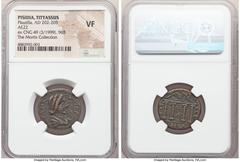 Ancients Roman Provincial PISIDIA. Tityassus. Plautilla (AD 202-205). AE (22mm, 1h). NGC VF. ΦΟVΛ ΠΛ-ΑVΤΙΛΛΑ CΕΒΑ, draped bust of Plautilla right, seen from front, hair braided in thick ridges and coi