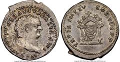 Ancients Roman Imperial Titus, as Augustus (AD 79-81). AR denarius (19mm, 3.42 gm, 5h). NGC Choice AU 5/5 - 3/5, brushed. Rome, 1 January-30 June AD 80. IMP TITVS CAES VESPASIAN AVG P M, laureate head