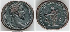 Ancients Roman Imperial Commodus (AD 177-192). AE sestertius (33mm, 30.57 gm, 12h). VF. Rome, AD 183. M COMMODVS ANTONINVS AVG PIVS, laureate head of Commodus right / SALVS AVG TR P VIII IMP VI COS II