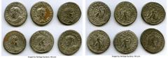 Ancients Ancient Lots ANCIENT LOTS. Roman Provincial. AD 3rd century. Lot of six (6) BI tetradrachms. About VF-VF, Silvering. Includes: BI tetradrachm (6), various rulers. Total six (6) coins in lot. 