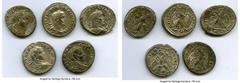 Ancients Ancient Lots ANCIENT LOTS. Roman Provincial. AD 3rd century. Lot of five (5) BI tetradrachms. About VF-VF, Silvering. Includes: BI tetradrachm (5), various rulers. Total five (5) coins in lot