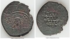 Ancients Byzantine Anonymous. Class A2. Time of Basil II and Constantine VIII (AD 1020-1028). AE follis (39mm, 22.20 gm, 6h). XF. Constantinople. +EMMA-NOVHΛ, bust of Christ facing, wearing nimbus cru