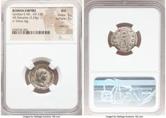 Ancients Roman Imperial Gordian II Africanus (March-April AD 238). AR denarius (19mm, 3.24 gm, 6h). NGC AU 5/5 - 3/5, scratches. Rome. IMP M ANT GORDIANVS AFR AVG, laureate, draped and cuirassed bust 