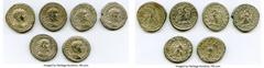 Ancients Ancient Lots ANCIENT LOTS. Roman Provincial. AD 3rd century. Lot of six (6) BI tetradrachms. XF-Choice XF, Silvering. Includes: BI tetradrachm (6), various rulers. Total six (6) coins in lot.