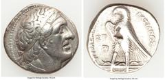 Ancients Greek PTOLEMAIC EGYPT. Ptolemy I Soter (305/4-282 BC). AR stater or tetradrachm (26mm, 13.52 gm, 1h). VF, countermark. Cyprus, uncertain mint 10 (Salamis or Citium), reformed coinage, from 29