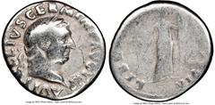 Ancients Roman Imperial Vitellius (July-December AD 69). AR denarius (18mm, 6h). NGC VG. Rome. A VITELLIVS GERM IMP AVG TR P, laureate head of Vitellius right / LIBERTAS-RESTITVTA, Libertas standing f