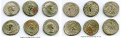 Ancients Ancient Lots ANCIENT LOTS. Roman Provincial. AD 3rd century. Lot of six (6) BI tetradrachms. XF-Choice XF, Silvering. Includes: BI tetradrachm (6), various rulers. Total six (6) coins in lot.