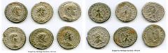 Ancients Ancient Lots ANCIENT LOTS. Roman Provincial. AD 3rd century. Lot of six (6) BI tetradrachms. About VF-VF, Silvering. Includes: BI tetradrachm (6), various rulers. Total six (6) coins in lot. 