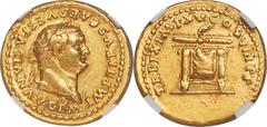 Ancients Roman Imperial Titus, as Augustus (AD 79-81). AV aureus (20mm, 7.28 gm, 6h). NGC XF 5/5 - 3/5, scratches. Rome, AD 80. IMP TITVS CAES VESPASIAN AVG P M, laureate head of Titus right / TR P IX