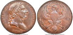 Colonials 1792 CENT Washington Roman Head Cent, Baker-19, Breen-1249, W-10840, Musante GW-21, R.6, PR65 Brown NGC. The Washington Roman Head cents are traditionally attributed to Obediah Westwood's Bi