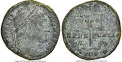 Ancients Roman Imperial Constantine I the Great (AD 307-337). AE3 or BI nummus (18mm, 3.04 gm, 5h). NGC Choice VF 5/5 - 2/5, scratches. Constantinople, AD 327. CONSTANTI-NVS MAX AVG, laureate head of 