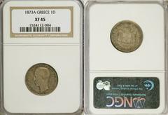 Drachma 1873A, KM38, XF45 NGC.