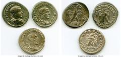 Ancients Ancient Lots ANCIENT LOTS. Roman Provincial. AD 3rd century. Lot of three (3) BI tetradrachms. Choice VF-Choice XF, Silvering, graffiti. Includes: BI tetradrachm (3), various rulers. Total th