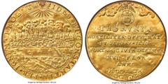Poland Thorn. Sigismund III gold 4-1/2 Ducat 1629-Dated (1631)-HH/HL AU Details (Plugged) NGC, Thorn mint, KM-Unl., cf. Fr-56 (Very Rare; Struck from 1/2 Taler dies), cf. HCz-1592 (R3; slightly differ