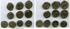 Ancients Ancient Lots ANCIENT LOTS. Greek. Ptolemaic Egypt. 2nd-1st centuries BC. Lot of ten (10) AE chalkons and dichalkons (13-19mm). Fine. Includes: Ten fractional AEs of various rulers and types. 
