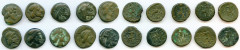 Ancients Ancient Lots ANCIENT LOTS. Greek. Characene Kingdom. Attambelus IV (ca. 53/4-63/4 AD). Lot of ten (10) BI tetradrachms. Good, countermarks. Includes: Various kings, Heracles reverse. Ten (10)
