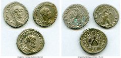 Ancients Ancient Lots ANCIENT LOTS. Roman Provincial. AD 3rd century. Lot of three (3) BI tetradrachms. Choice VF-Choice XF, Silvering. Includes: BI tetradrachm (3), various rulers. Total three (3) co