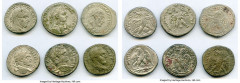 Ancients Ancient Lots ANCIENT LOTS. Roman Provincial. AD 3rd century. Lot of six (6) BI tetradrachms. Choice Fine-XF, Silvering. Includes: BI tetradrachm (6), various rulers. Total six (6) coins in lo