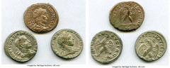 Ancients Ancient Lots ANCIENT LOTS. Roman Provincial. AD 3rd century. Lot of three (3) BI tetradrachms. Choice VF-Choice XF, Silvering, porosity. Includes: BI tetradrachm (3), various rulers. Total th