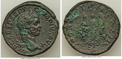 Ancients Roman Imperial Geta, as Augustus (AD 209-211). AE sestertius (33mm, 24.49 gm, 1h). Choice VF, porosity. Rome, AD 210. IMP CAES P SEPT-GETA PIVS AVG, laureate bust of Geta right, drapery on le