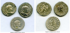 Ancients Ancient Lots ANCIENT LOTS. Roman Provincial. AD 3rd century. Lot of three (3) BI tetradrachms. XF-Choice XF, Silvering. Includes: BI tetradrachm (3), various rulers. Total three (3) coins in 