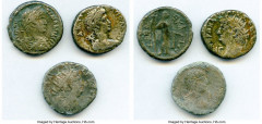Ancients Ancient Lots ANCIENT LOTS. Roman Provincial. Lot of three (3) BI tetradrachms. Fine, Silvering. Includes: BI tetradrachm (3), various rulers. Total three (3) coins in lot. SOLD AS IS, NO RETU