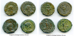 Ancients Ancient Lots ANCIENT LOTS. Roman Provincial. AD 3rd century. Lot of four (4) AE tetradrachms. VF-XF. Fine. Includes: Various emperors and reverse types. Total four (4) coins in lot. SOLD AS I