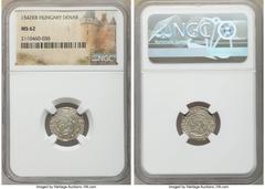 Hungary Ferdinand I 10-Piece Lot of Certified Assorted Denars NGC, 1) Denar 1542-KB - MS62 2) Denar 1544-KB - MS62 3) Denar 1546-KB - MS61 4) Denar 1549-KB - MS62 5) Denar 1550-KB - MS64 6) Denar 1552