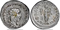 Ancients Roman Imperial Philip I (AD 244-249). AR antoninianus (22mm, 4.93 gm, 5h). NGC Choice AU 5/5 - 4/5. Rome, AD 244-247. IMP M IVL PHILIPPVS AVG, radiate, draped, cuirassed bust of Philip I righ