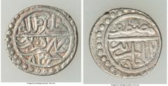 Islamic Dynasties Ottoman Empire Ottoman Empire. Mustafa Çelebi (c. AH 822-825 / AD 1419-1422) silver Akce AH 824 (AD 1421/1422) Gem UNC, Edirne mint (in Turkey), A-1301 (R), ICV-3138, Pere-39. 13mm. 
