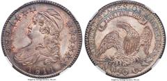 Bust Half Dollars 1811 50C Small 8, O-105a, R.2, MS68 NGC. CAC. Early half dollars were important instruments of commerce in the early 19th century. With the cessation of silver dollar coinage in 1804
