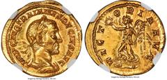 Ancients Roman Imperial Trajan Decius (AD 249-251). AV aureus (19mm, 4.68 gm, 6h). NGC MS 5/5 - 4/5, Fine Style. Rome. IMP C M Q TRAIANVS DECIVS AVG, laureate, cuirassed bust of Trajan Decius right, s