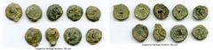 Ancients Ancient Lots ANCIENT LOTS. Greek. Ptolemaic Egypt. 2nd-1st centuries BC. Lot of nine (9) AE chalkons. Fine. Includes: Nine fractional AEs of various rulers and types. Total nine (9) coins. SO