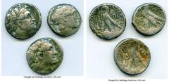 Ancients Ancient Lots ANCIENT LOTS. Greek. Ptolemaic Egypt. Ca. 2nd-1st centuries BC. Lot of three (3) AR tetradrachms. Fine. Includes: (3) AR issues of various rulers. Total three (3) coins in lot. S
