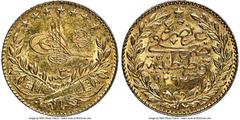 Islamic Dynasties Ottoman Empire Ottoman Empire. Abdul Hamid II gold 25 Kurush AH 1293 Year 30 (1904/1905) MS62 NGC, Constantinople mint (in Turkey), KM729. HID05401242017 © 2020 Heritage Auctions | A