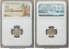 Hungary Ferdinand I 10-Piece Lot of Certified Assorted Denars NGC, 1) Denar 1547-KB - MS62 2) Denar 1548-KB - MS63 3) Denar 1549-KB - AU55 4) Denar 1549-KB - MS62 5) Denar 1550-KB - MS62 6) Denar 1550