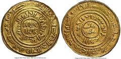 Islamic Dynasties Fatimid Fatimid. Al-Amir (AH 495-524 / AD 1101-1130) gold Dinar AH 505 (AD 1111/1112) UNC Details (Obverse Scratched) NGC, Misr mint, A-729. 3.95gm. HID05401242017 © 2020 Heritage Au