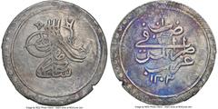 Islamic Dynasties Ottoman Empire Ottoman Empire. Selim III 40 Para (Kurush) AH 1203 Year 10 (1797/1798) XF Details (Environmental Damage) NGC, Tarabalus Gharb mint (in Libya), KM60, UBK-pg. 232 (RR). 