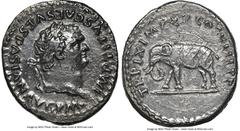 Ancients Roman Imperial Titus (AD 79-81). AR denarius (18mm, 3.09 gm, 6h). NGC AU 5/5 - 2/5. Rome, January-June AD 80. IMP TITVS CAES VESPASIAN AVG P M, laureate head of Titus right / TR P IX IMP XV C