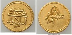 Islamic Dynasties Ottoman Empire Ottoman Empire. Ahmed III gold Findik AH 1115 (1703/1704) AU, Islambul mint, KM173. 18.6mm. 3.47gm. HID05401242017 © 2020 Heritage Auctions | All Rights Reserved.