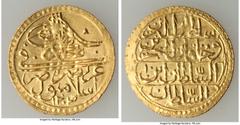 Islamic Dynasties Ottoman Empire Ottoman Empire. Selim III gold Zeri Mahbub AH 1203 Year 10 (AD 1798/1799) AU (Light Scuffing), Islambul mint (in Turkey), KM522. 22.0mm. 2.37gm. HID05401242017 © 2020 