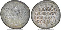 Ancients Byzantine Anonymous. Class A2. Time of Basil II and Constantine VIII (AD 976-1035). AE follis (35mm, 6h). NGC VF. Constantinople. +EMMA-NOVHΛ, bust of Christ facing, wearing nimbus cruciger w